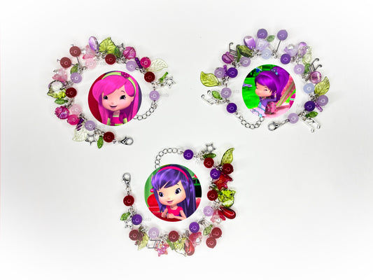 Raspberry torte, cherry jam and plum pudding bracelets