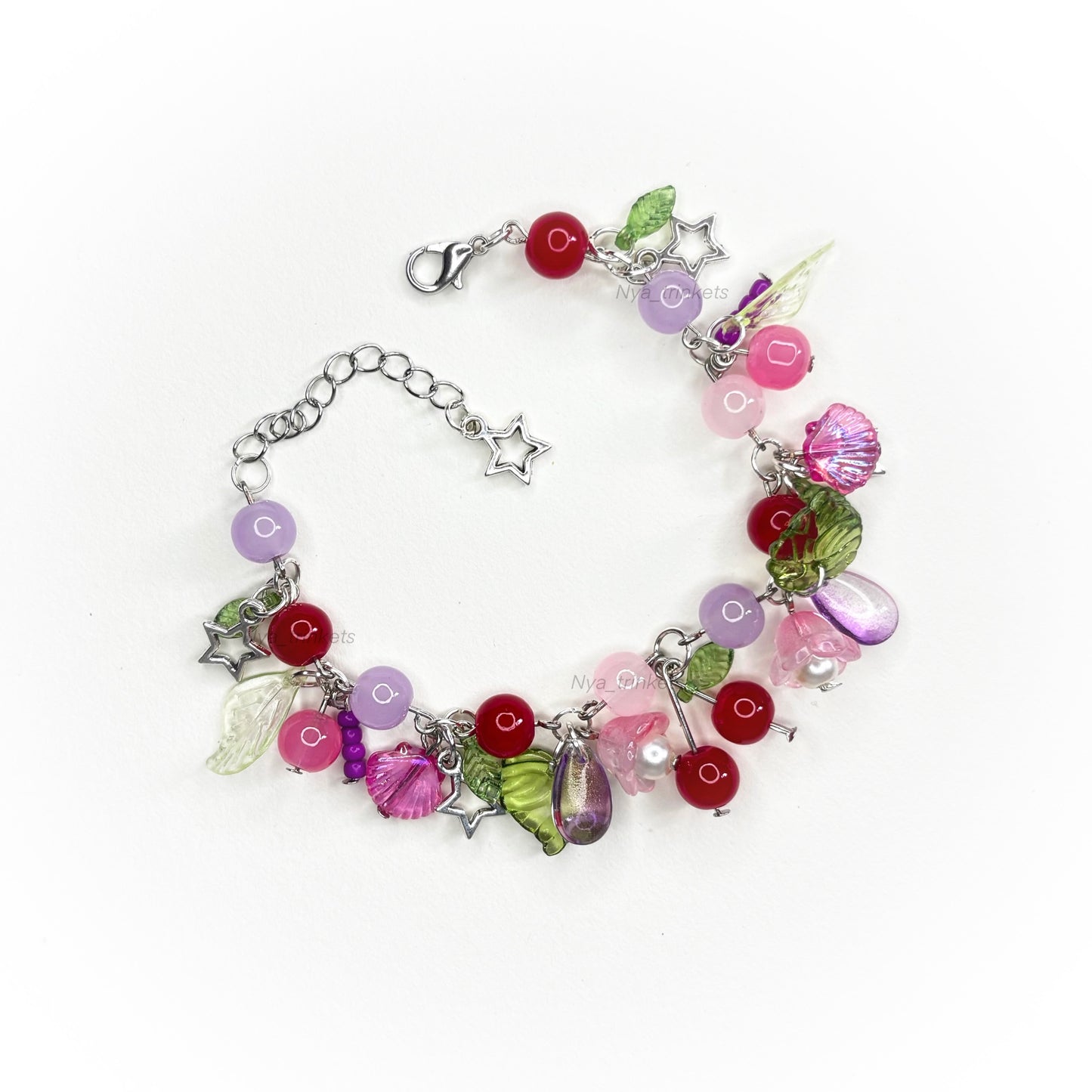 Raspberry torte, cherry jam and plum pudding bracelets