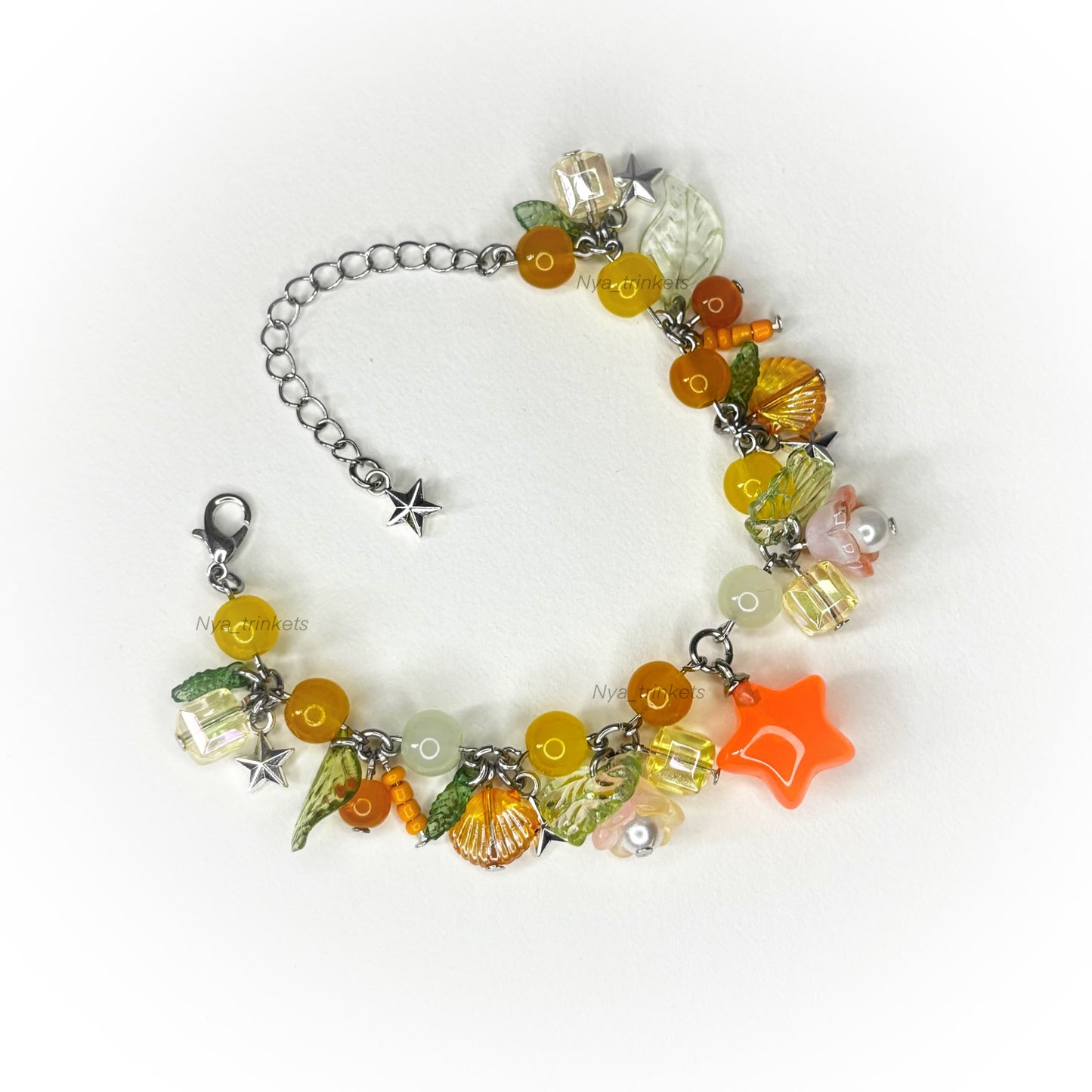 Apple dumpling and orange blossom bracelets