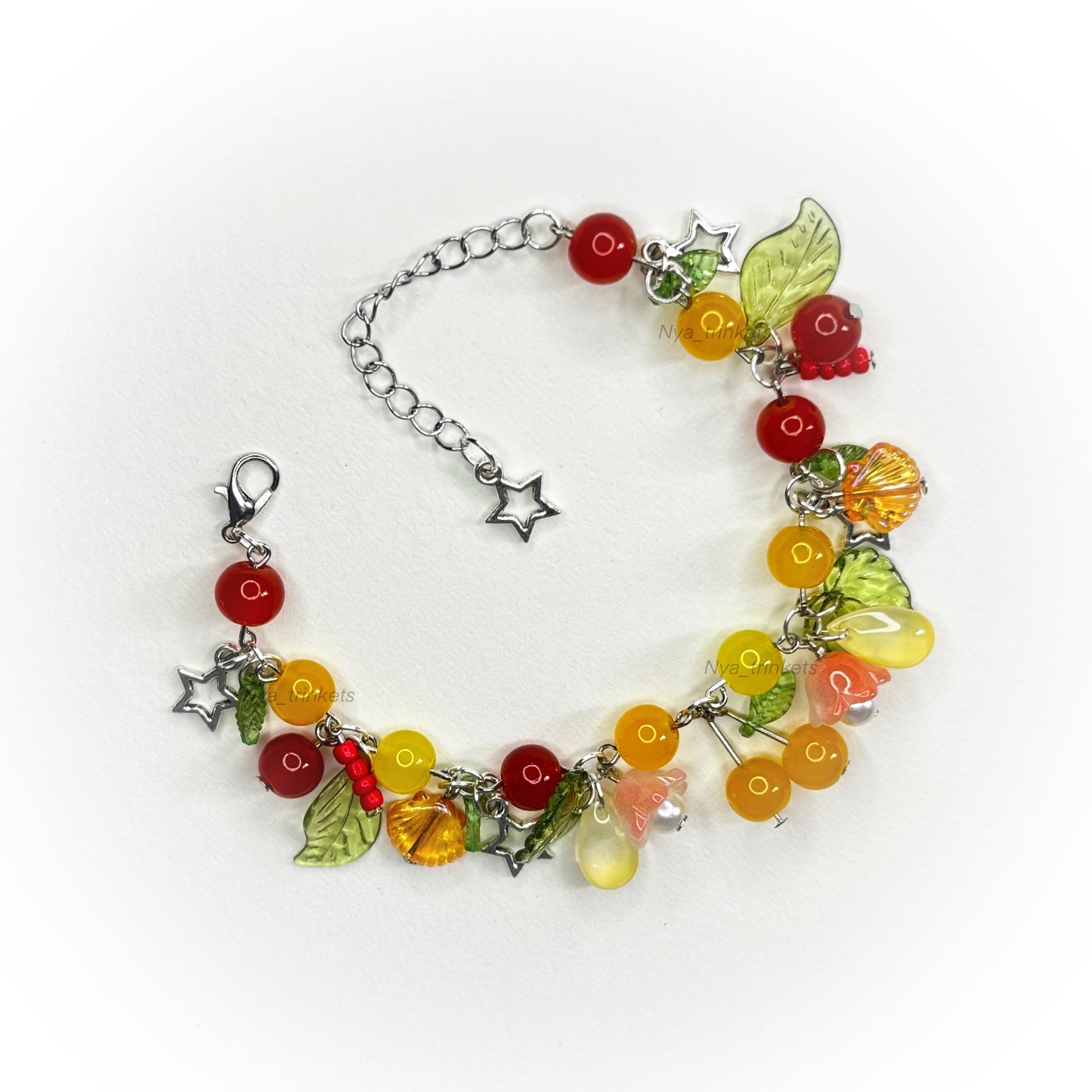 Apple dumpling and orange blossom bracelets