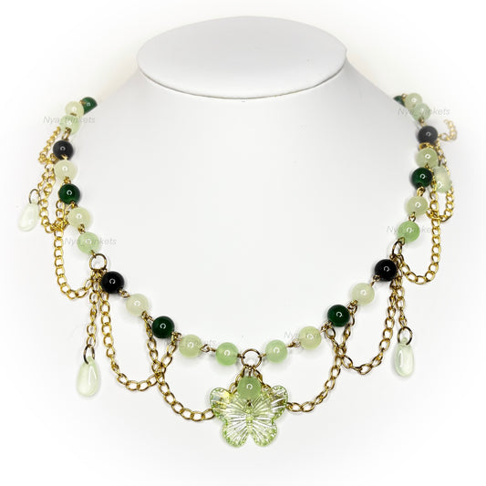 Verdant wings necklace