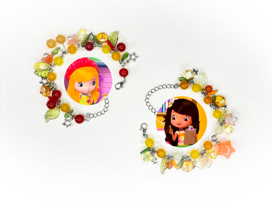 Apple dumpling and orange blossom bracelets